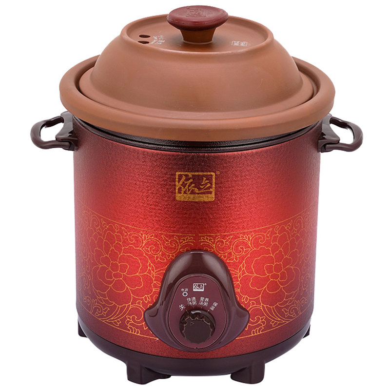 依立yili汤粥煲6901068热效高速度快精制瘦身型紫砂内胆食材受热充分