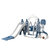 儿童室内多功能滑梯秋千组合宝宝家用玩具滑滑梯小型游乐园三合一(小象款铁梁三合一（不封闭） 默认版本)第5张高清大图