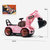 新款儿童挖掘机玩具 电动音乐灯光万向轮工程车 男女孩玩具车 蓝色-电动挖机(粉色-电动挖机 默认版本)第5张高清大图