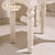 拉斐曼尼 HD001 韩式梳妆凳 欧式田园化妆凳子 实木妆凳(象牙白 默认)第5张高清大图