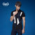 G&G男装新款夏季男士短袖衬衫修身印花休闲衬衣潮流学生青年衬衣(黑色 XL)第2张高清大图