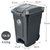 俊采云JCY-E3带轮脚踏果壳箱 商用户外垃圾桶酒店带盖果皮箱 70L灰色（单位：个）(灰色 JCY-E3)第2张高清大图
