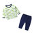 婴儿夏装分体套装夏季薄款宝宝长袖空调房衣服3-6个月新生儿睡衣(TZ679蓝色 110cm)第2张高清大图