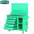 老A（LAOA) 重型带挂板工具柜 工具车(五层不带挂板 绿色)第2张高清大图