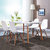 TIMI 现代简约餐桌椅 北欧餐桌 小户型餐桌椅组合 家用饭桌 商用洽谈桌椅(白色伊姆斯 1.2米餐桌+4把伊姆斯椅子)第2张高清大图