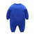 冬款加绒婴儿哈衣斜边对扣中国风宝宝衣服 新年衣服 XD842(90 蓝色)第3张高清大图