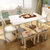 古宜（Guyi） 古宜 小户型餐桌椅组合可折叠伸缩田园白色饭桌现代简约餐台客厅家具桌(钢化玻璃餐桌)第3张高清大图