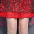 VEGININA 韩版修身大码网纱碎花V领A字短袖连衣裙 9629(红色 6XL)第5张高清大图