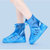 【升级防滑加厚款】百搭防水鞋套户外旅游防雨鞋套男女学生雨靴套(蓝色)第4张高清大图