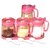 费凯丹玻璃调料罐储物瓶罐四件套装厨房多功能调味罐(粉色)第5张高清大图