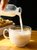 家用玻璃杯子早餐杯牛奶杯 简约透明水杯燕麦杯大容量无盖沙拉杯(一个装+勺子)第3张高清大图