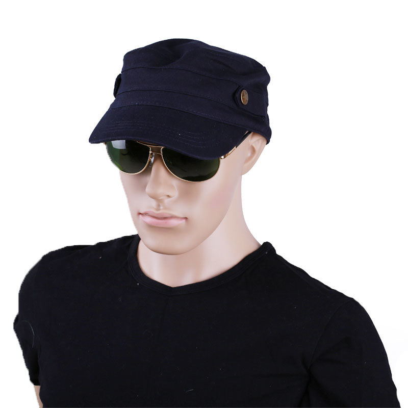 依吉饰牛仔帽男士帽子平顶帽春天男帽灰色可调节