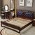 恒兴达 现代新中式双人实木床软靠床橡胶木1.8米主卧室大婚床软靠床(1.8*2米紫檀色 单床)第4张高清大图