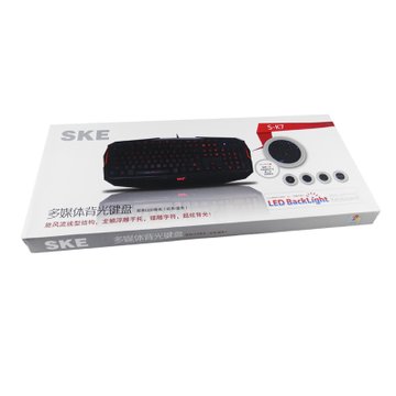 SKE S-K7双色背光键盘有线USB外接键盘（黑色）
