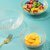 北欧水果碗沙拉碗家用金边餐具透明玻璃碗创意网红大号水果盘家用(21cm大号冰玉碗送2果叉（金边）)第5张高清大图