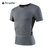 男士PRO紧身运动健身跑步 弹力排汗速干衣服短袖衫T恤tp8011(黑色 L)第4张高清大图