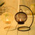 莎芮 欧式复古铁艺挂式风灯镂空蜡烛烛台 现代简约烛台家居装饰品摆件(KX8013白色)第3张高清大图