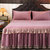 纯色欧式珊瑚绒加厚保暖床裙床罩单件1.5m1.8m2.0m防滑床单床笠套(豆沙)第3张高清大图