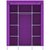 家世比（homebi）HBY141108D-2简易布衣柜（紫色）第4张高清大图