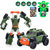 变形汽车飞机机器人玩具带发射器车模型手办拼装套装儿童男孩玩具(333-18)第3张高清大图