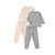 Petitkami2021春季儿童婴儿新款男女宝长颈鹿分体睡衣哈衣内衣(100 灰色)第4张高清大图