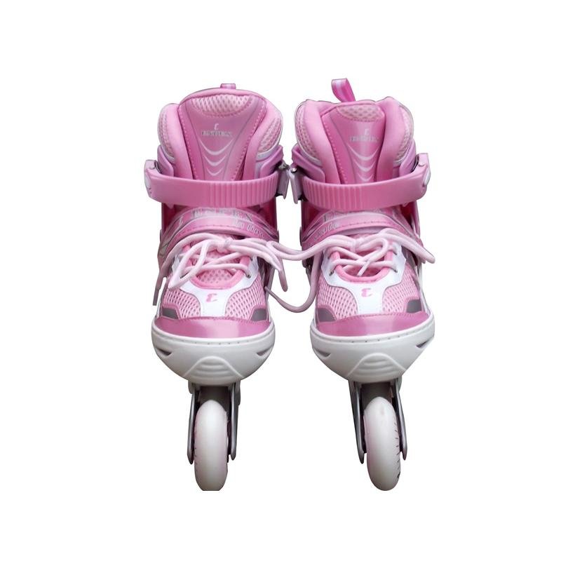 乐士enpexms168新款直排溜冰鞋粉红色3235