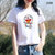 伊绒腾卡通机器猫白色印花纯棉T恤男女同款(白色 S)第3张高清大图