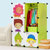索尔诺卡通儿童简易衣柜 宝宝婴儿小孩衣柜 组合塑料组装衣橱(果绿色 6门6格 M060401)第3张高清大图