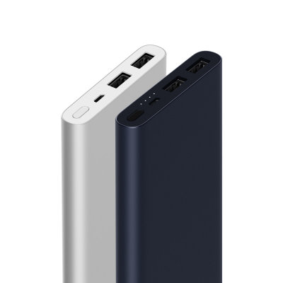 新小米移动电源2代充电宝双向快充10000mAh毫安双USB口超薄迷你便携大容量聚合物充电器 苹果三星华为手机通用