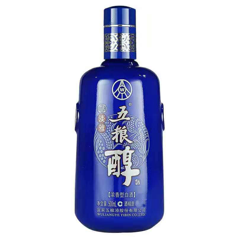 五糧醇 42度藍淡雅 濃香型白酒 500ml 單瓶裝(1 一瓶)【圖片 價格