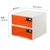 (国美自营)禧天龙Citylong 塑料收纳柜储物柜单层可组合衣物玩具抽屉柜2个装明橙24L 5010第2张高清大图