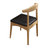 撼林 实木餐椅现代简约北欧书桌椅单人靠背坐垫可拆洗家用电脑椅(胡桃色皮坐垫)第5张高清大图