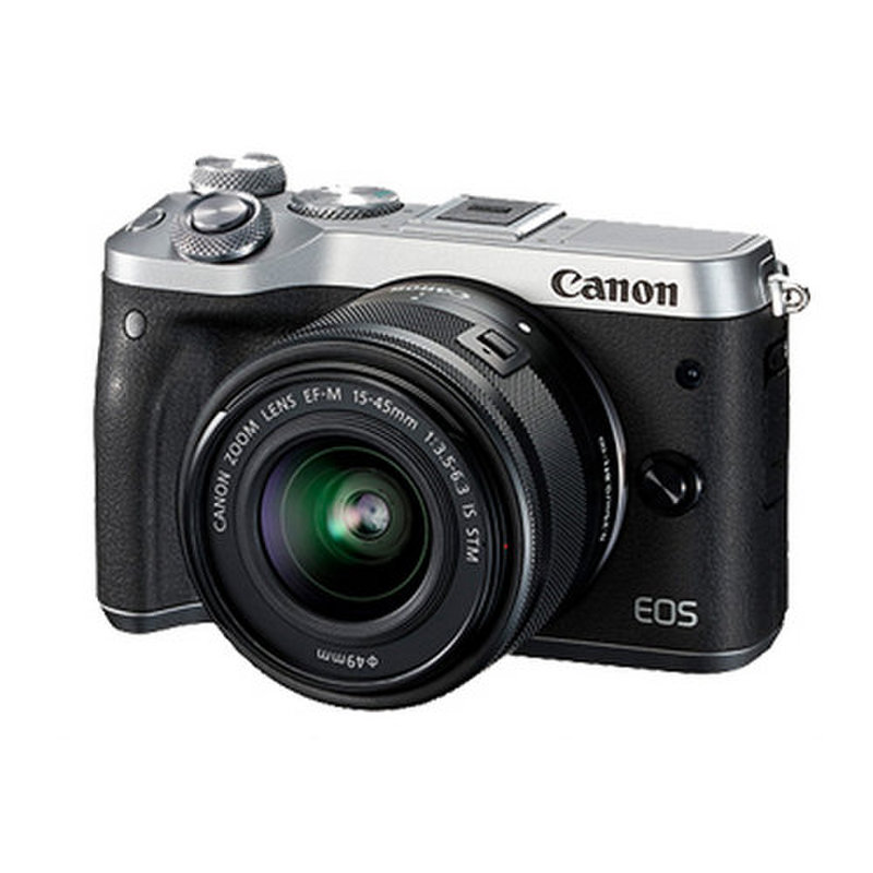 佳能(canon)eos m6微单数码相机(15-45 is stm 银色 官方标配)