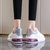 2022年春季新款小白鞋女韩版麦昆鞋气垫女鞋时尚潮流鞋子M001(亮尾白银 37)第3张高清大图
