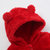Oissie 奥伊西 1-4岁宝宝可爱耳朵连帽上衣(85厘米（建议12-18个月） 大红)第4张高清大图