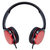 铁三角（Audio-technica）ATH-AR1iS 轻便携型耳罩式智能手机耳麦 红色第2张高清大图