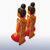 泰国迎宾佛像木雕跪佛玄关柜摆件东南亚摆件侍女酒店会所落地装饰(小号红色（单个）)第4张高清大图