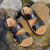 MR.KANG男凉鞋沙滩鞋休闲男鞋皮鞋透气牛皮鞋软底皮鞋9893(44)(黑色)第5张高清大图