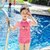 亲子泳衣女母女一家三口保守可爱遮肚分体游泳衣女童泳衣中大童(粉色运动宝宝款- XL（100-110CM）运动设计 尽情玩耍-)第4张高清大图