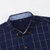 春季男士格子长袖衬衫商务韩版修身型寸衫格子青年衣服男装衬衣 S1311(深蓝)第3张高清大图
