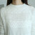 VEGININA 纯色圆领长袖镂空针织衫套头 3211(粉紫色 均码)第4张高清大图