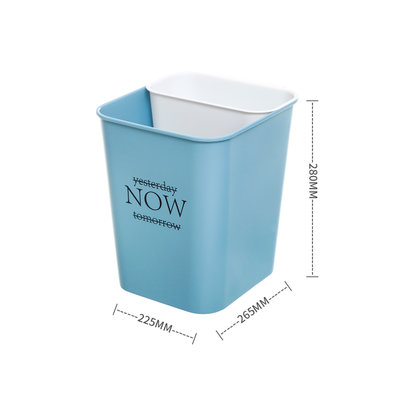 家用无盖壁挂式垃圾桶子母分类桶(白色卫生桶+蓝色壁挂桶)