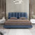 A家家具 双人床现代简约布艺床婚床1.8米可拆洗布艺软靠床DA0183(蓝色 1.5米架子床+床头柜*2)第2张高清大图