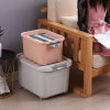 家居收纳箱塑料家用衣服棉被整理箱玩具收纳储物箱子特大号储物盒(桔色A9018 收纳箱)