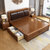 恒兴达 实木床1.8米中式橡胶木色双人床经济型简约现代小户型主卧储物床软靠床(1.5*2米胡桃色 单床)第4张高清大图