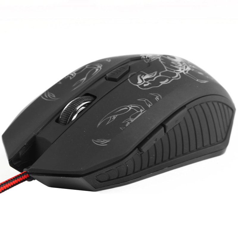 吉选(gesobyte)幽灵蝎 七彩背光游戏鼠标(黑)