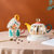 宫廷风轻奢下午茶餐具套装杯子泡茶壶陶瓷北欧风格英式小号咖啡杯(粉色手柄杯（容量200ml） 默认版本)第2张高清大图