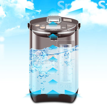 奥克斯（AUX）电热水瓶保温家用5L烧水壶304不锈钢电热水壶AUX-8066
