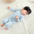Petitkami2021春季儿童婴儿新款男女宝长颈鹿分体睡衣哈衣内衣(120 天蓝色)第7张高清大图