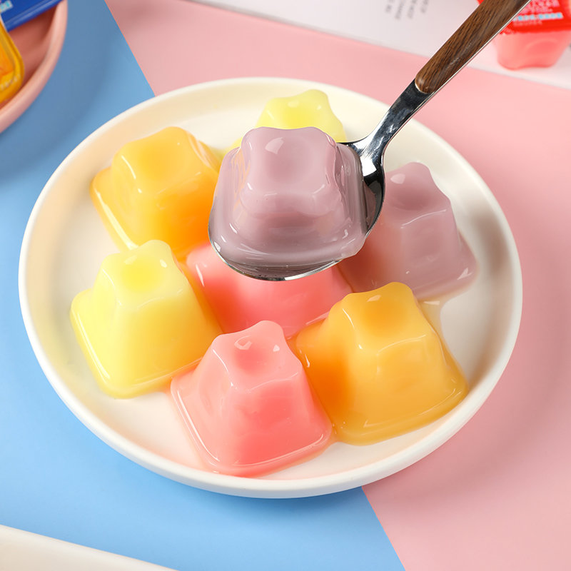 北海道果冻批发水果味儿童休闲怀旧童年小零食网红高颜值布丁好吃混合